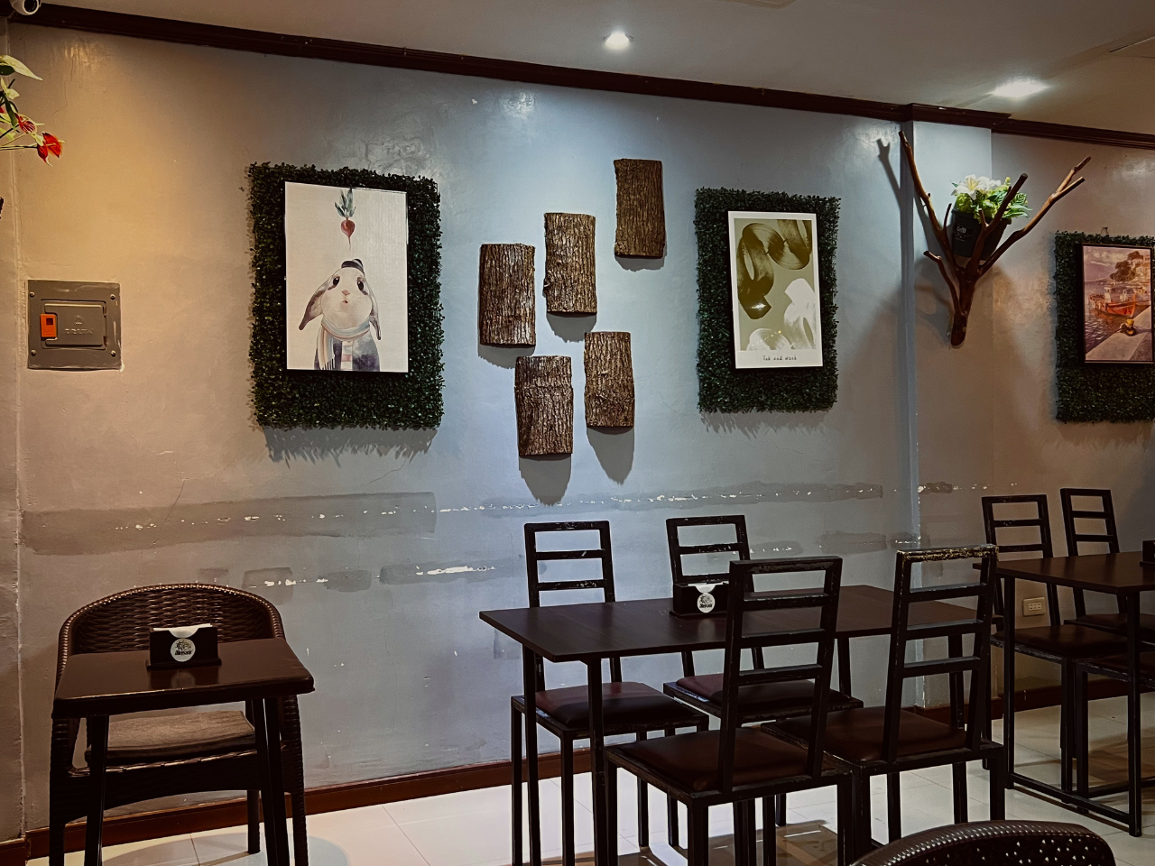 Inside dining area at Almers Cafe